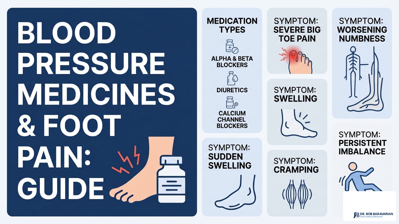 Blood Pressure Medicines and Foot Pain: Full Guide — infographic