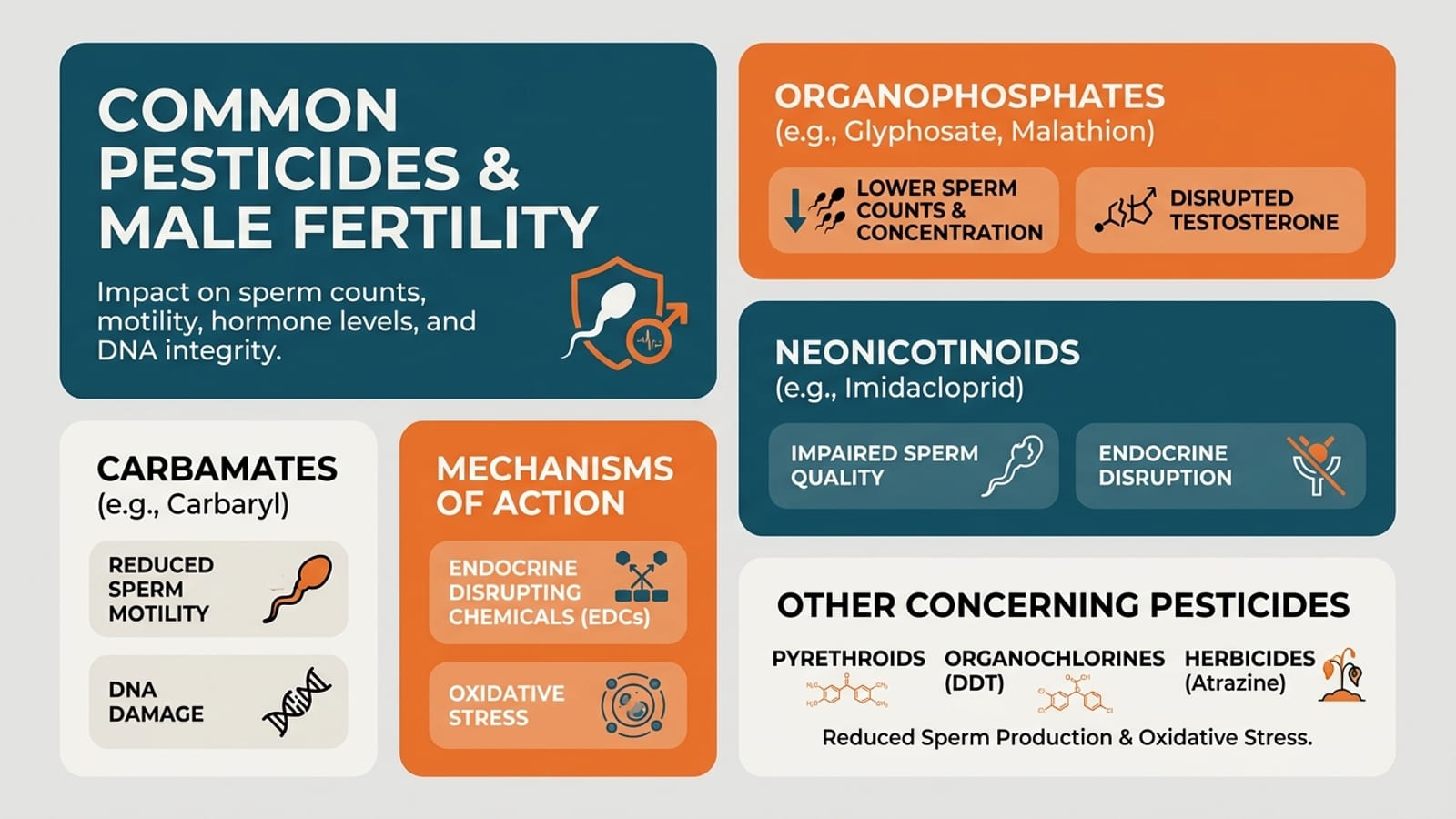 Common Pesticides and Male Fertility, What You Need to Know — infographic