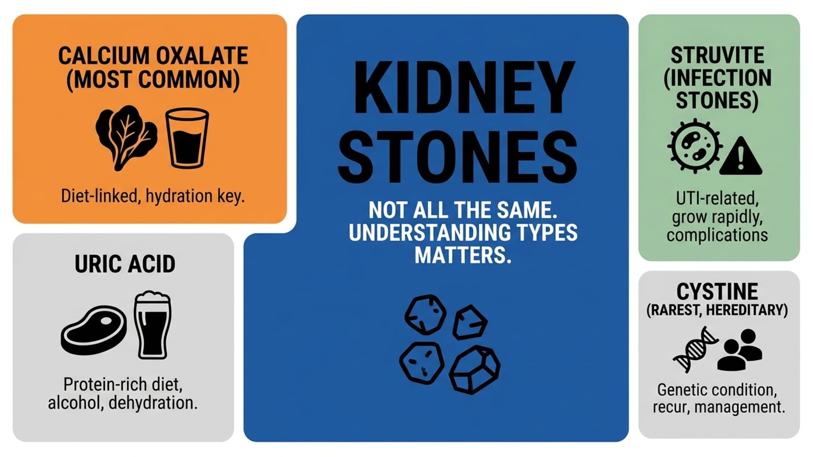 Kidney Stones: Symptoms, Treatment & Prevention — infographic