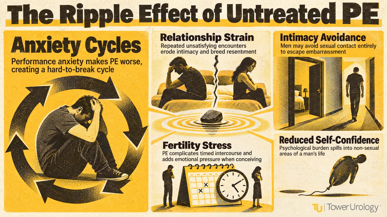 Premature Ejaculation: Causes, Treatments & Prognosiss — infographic