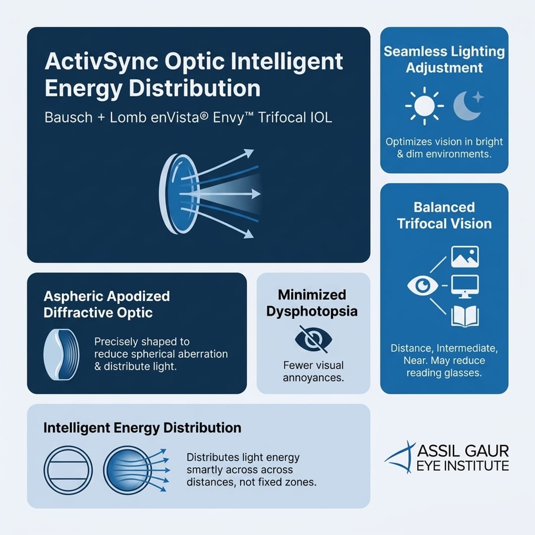 Bausch + Lomb enVista® Envy™ Trifocal IOL — infographic