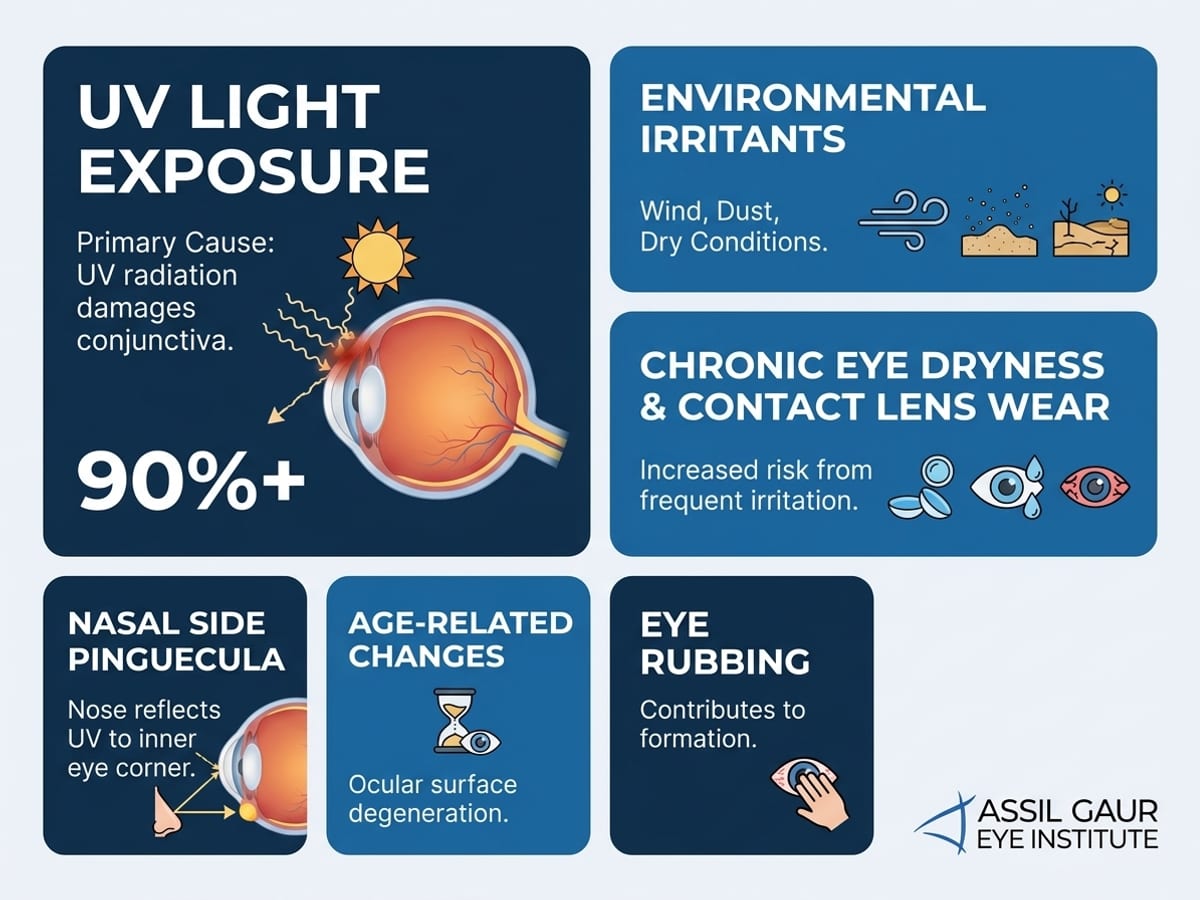 Understanding Pinguecula: Causes, Symptoms, and Treatment — infographic