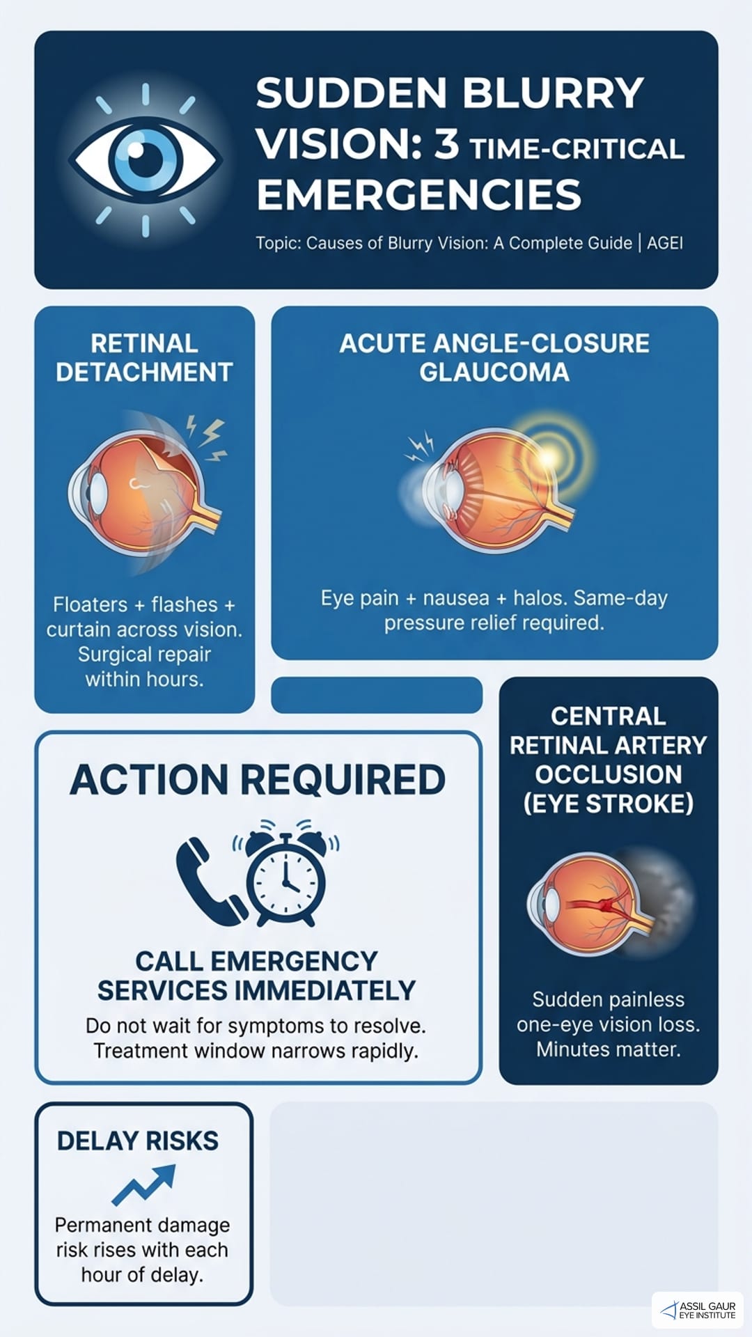 Sudden Blurry Vision: 3 Time-Critical Emergencies